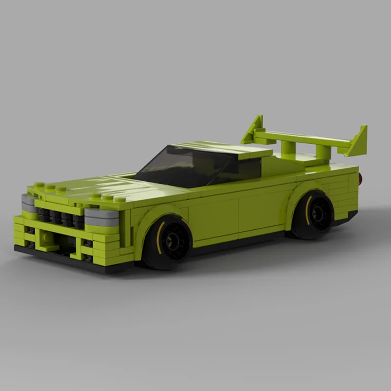 Speed Racing Car Model MOC Building Bricks Skyline R34 Hypercar Modular Technology Children Holiday Gifts Assemble Toys Suit