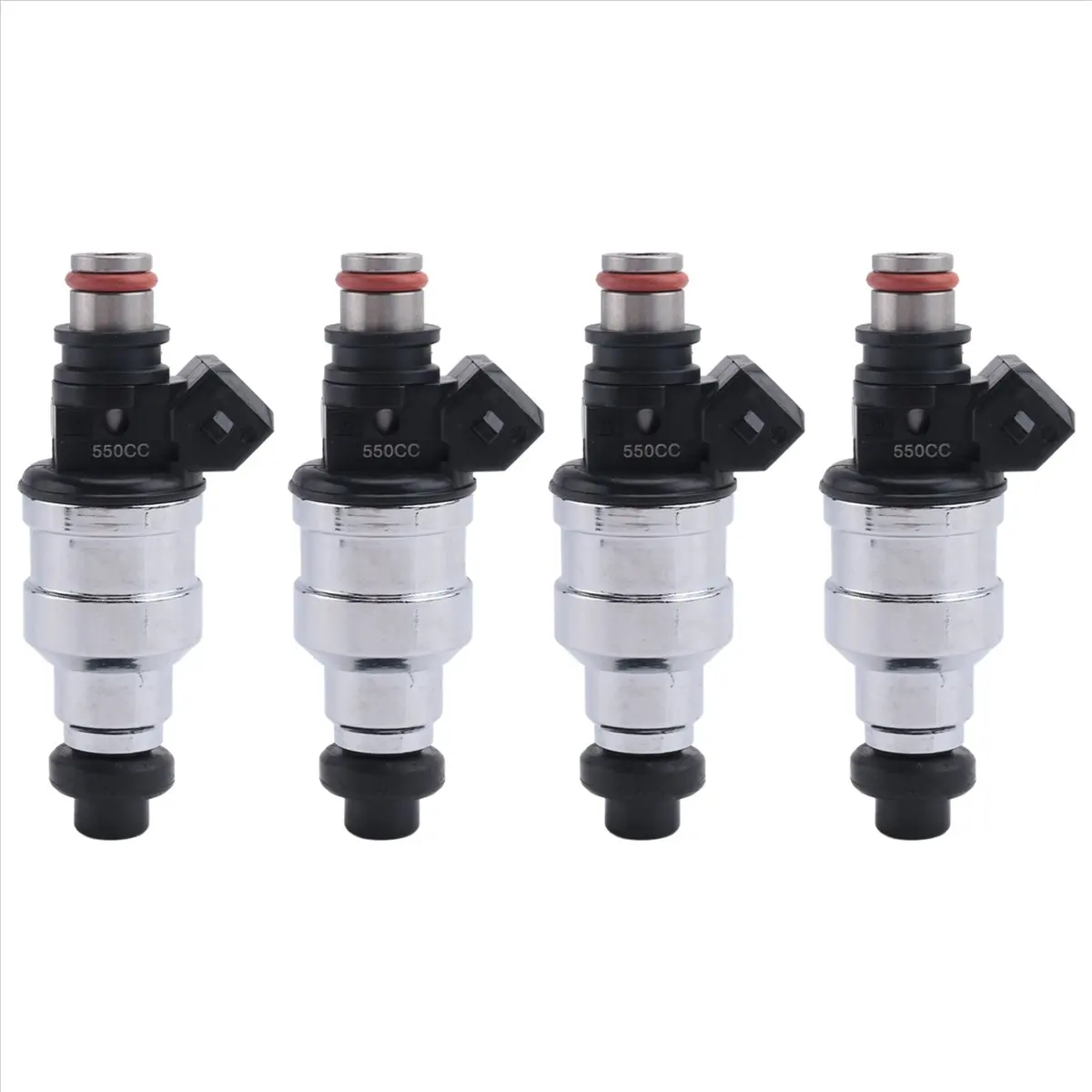 #84L Automotive Parts & Accessories,4PCS 550Cc Fuel Injectors for Honda OBD1 OBD2 B16 B18 B20 D15 D16 D18 (Black)