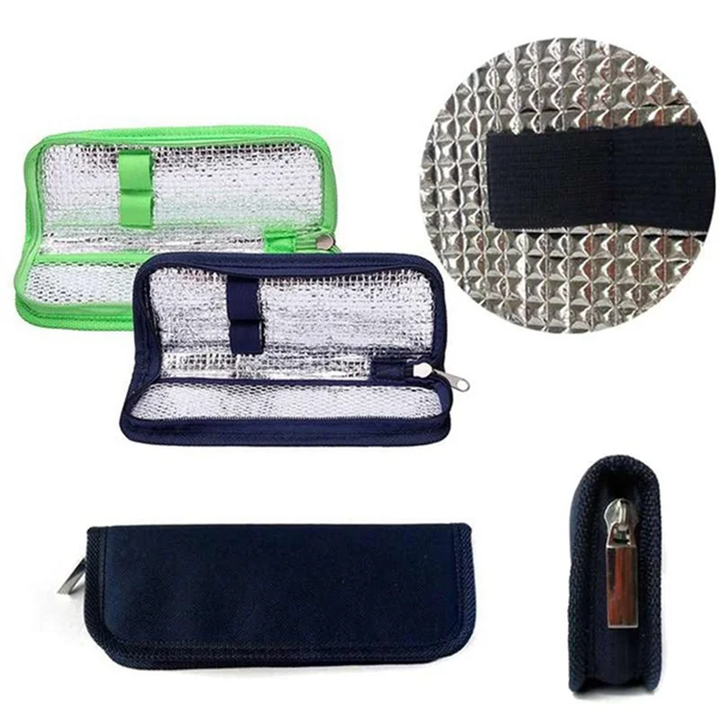 

【SEE】5X Insulin Cooler Travel Case Diabetic Medication Organizer Cooler Bag Green