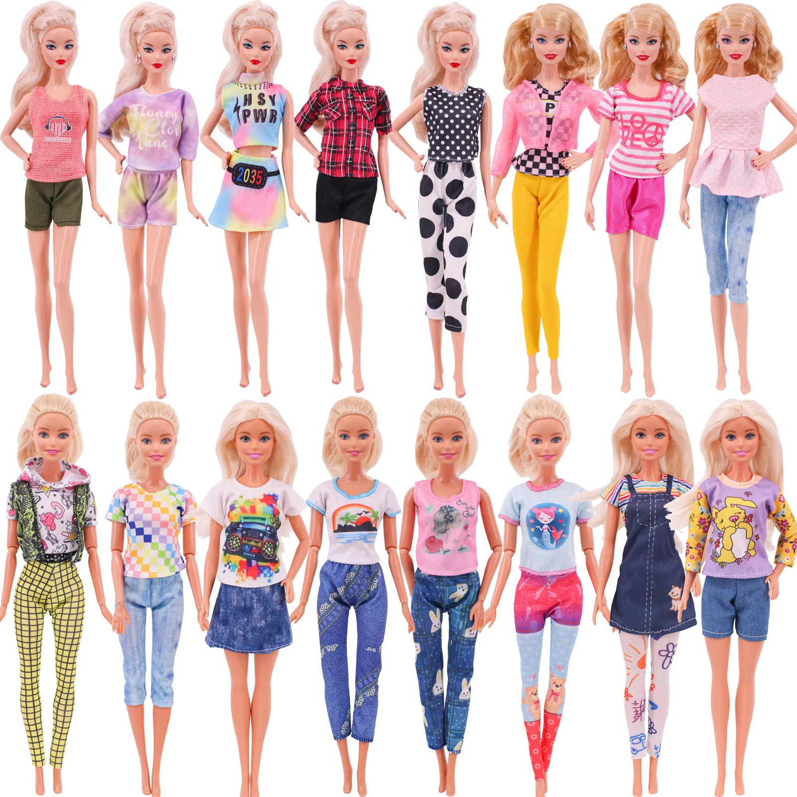 Newest Clothes For Bariees Dolls Coat Top Pants Short Skirt Casual&Party&Outing Clothes Doll Accessories Toy For Girlfriend Gift