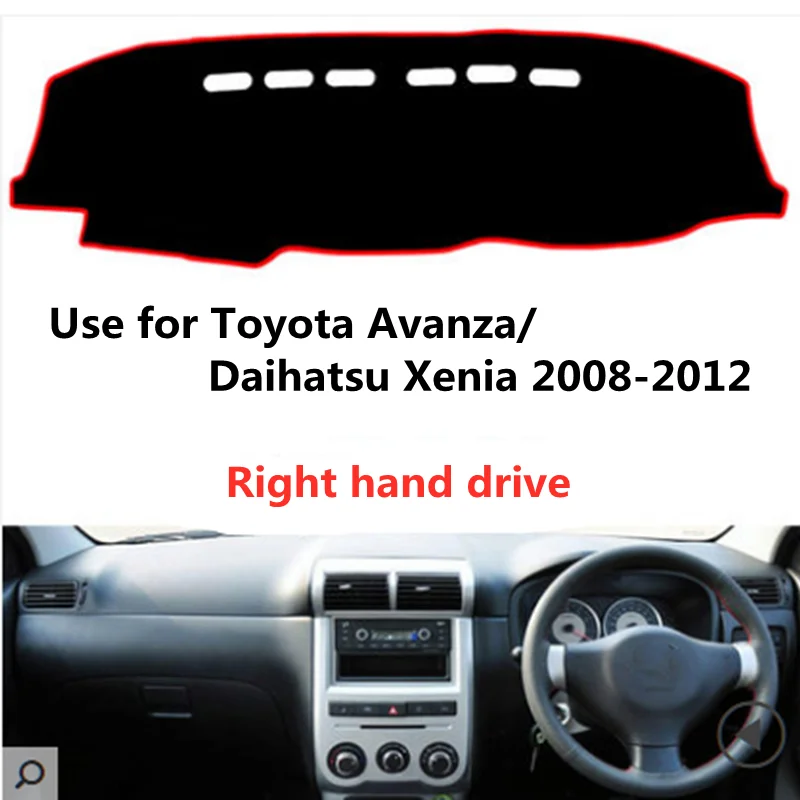 Taijs крышка приборной панели с правым рулем автомобиля, коврик для Toyota Avanza Daihatsu Xenia 2008 2009 2010 2011 2012, высокое качество