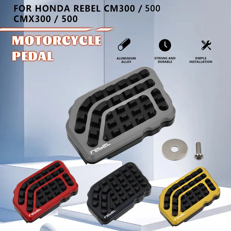 

Motorcycle Pedal for HONDA Rebel CM300 CM500 CMX300 CMX500 2017 2018 2019 2020 2021 Non-Slip Widened Pedals Foot Peg Rest Black