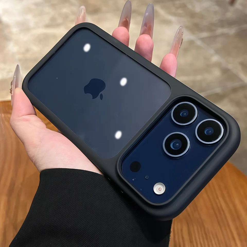 Funda de lujo de silicona avanzada con bordes suaves y parte trasera transparente para iPhone 18 17 Pro 17 Pro Max, a prueba de golpes con panel trasero duro 6