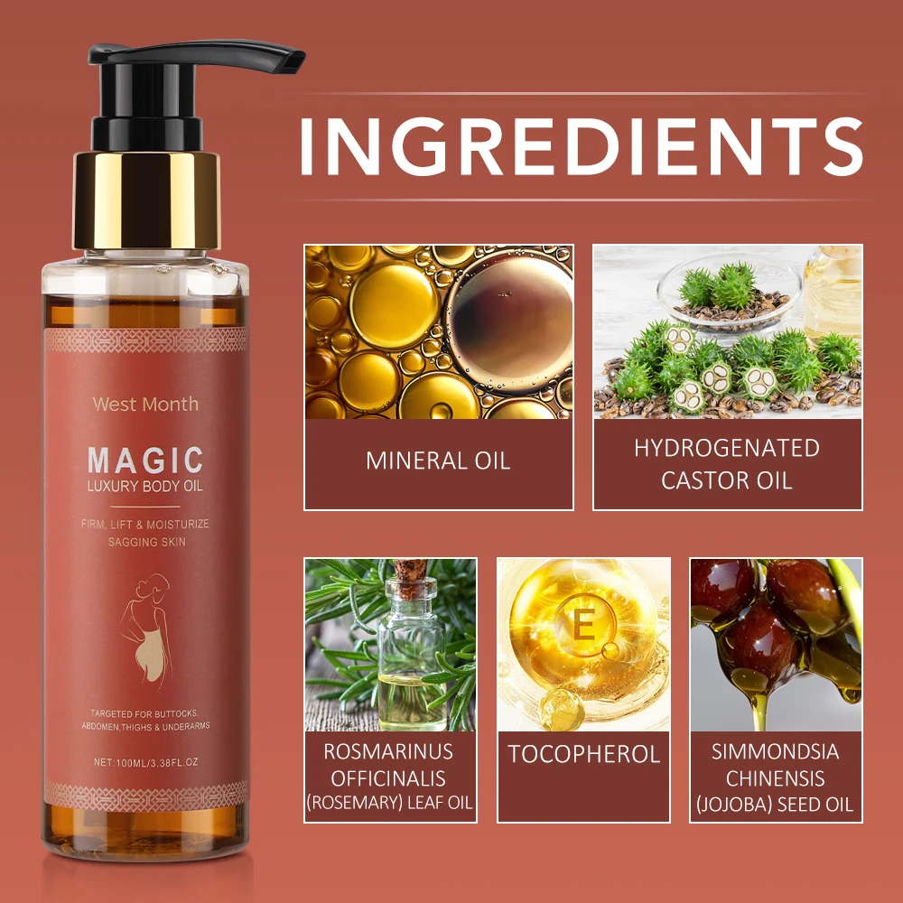 زيت شد الجسم الفاخر السحري ترطيب عميق للبشرة الجافة ترهل الجلد الفخذين تجديد إصلاح تليين زيت مغذي #2