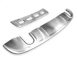Fit For Audi Q5 2009-2012 front+Rear Bumper Diffuser Bumpers Lip Protector Guard skid plate stainless steel