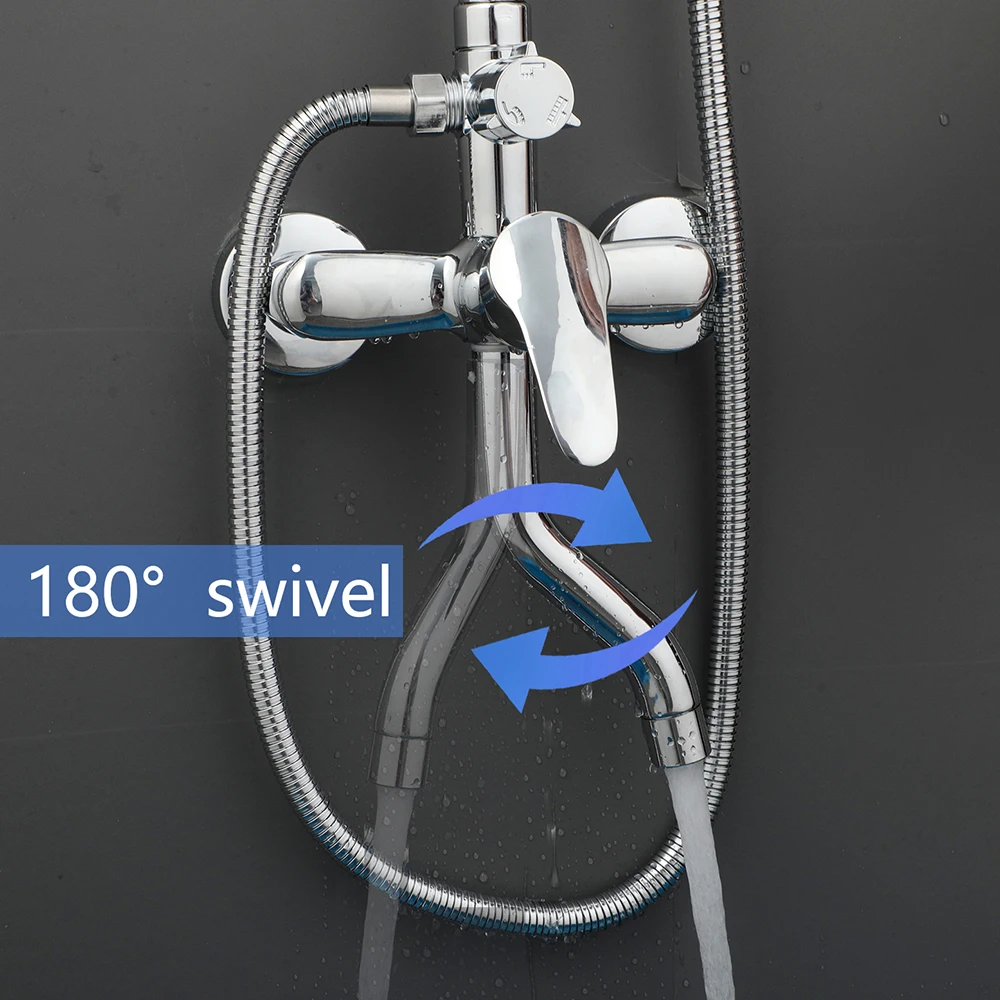 Zestaw prysznicowy kwadratowy  – Faucet recenzja i cena