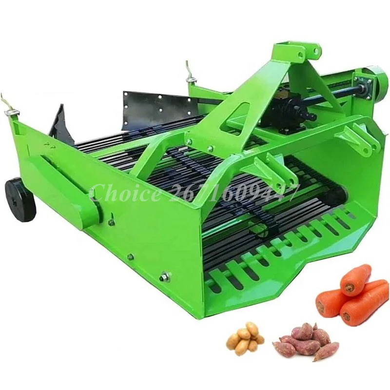 Tractor agrícola para granja, máquina cosechadora pequeña de patatas dulces montada, cadena cosechadora de patatas