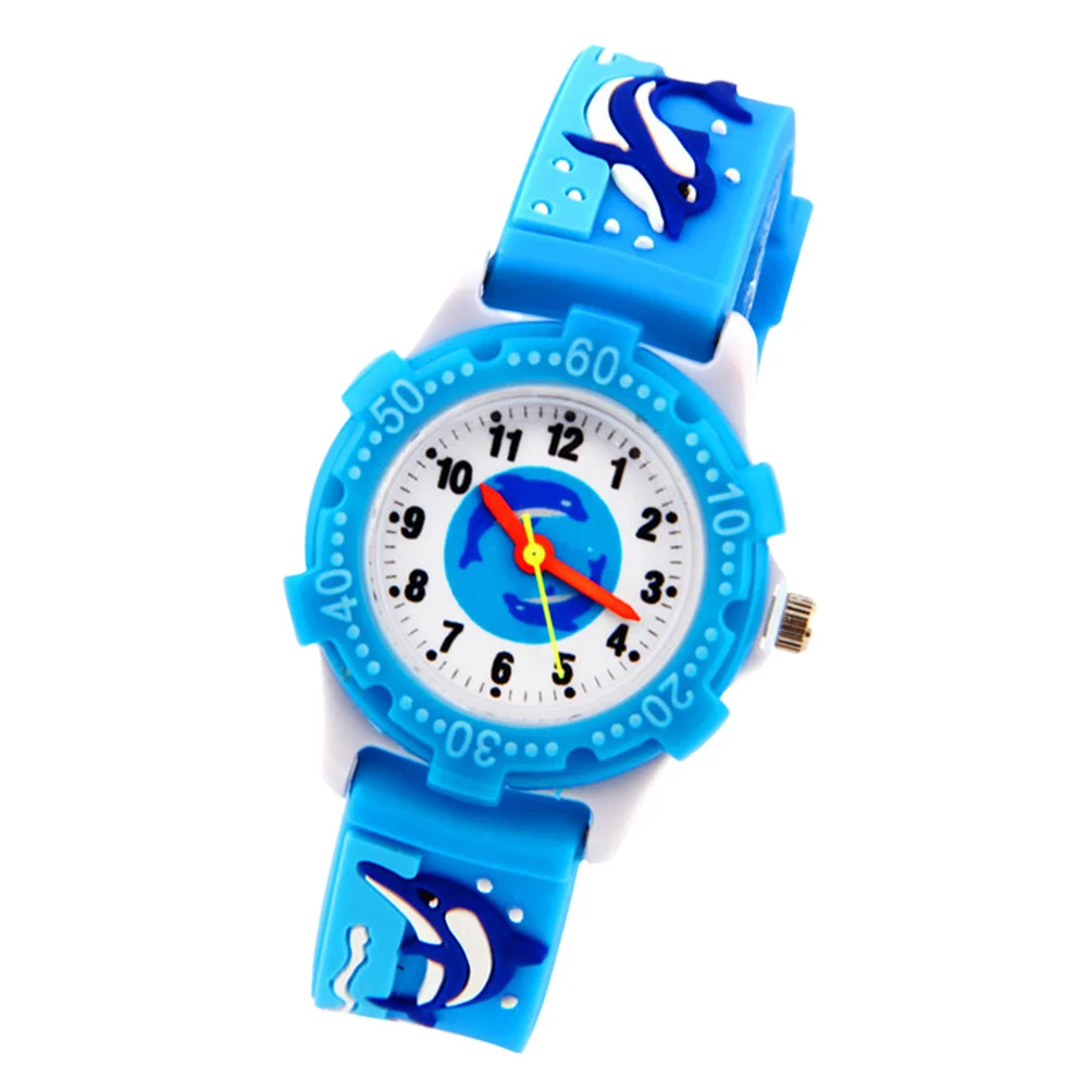 Relojes de delfines Reloj de cielo 3D de dibujos animados Regalo de cumpleaños cómodo y duradero Reloj 3D Decoración de muñeca