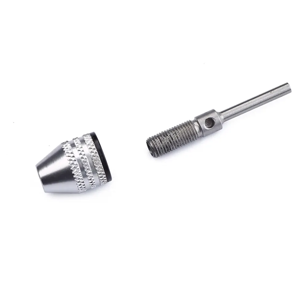 Keyless Aluminum Alloy 3-Jaw Drill Chuck for Impact Drivers – 0.3–34mm Bit Capacity, Ratchet Locking Adapter
