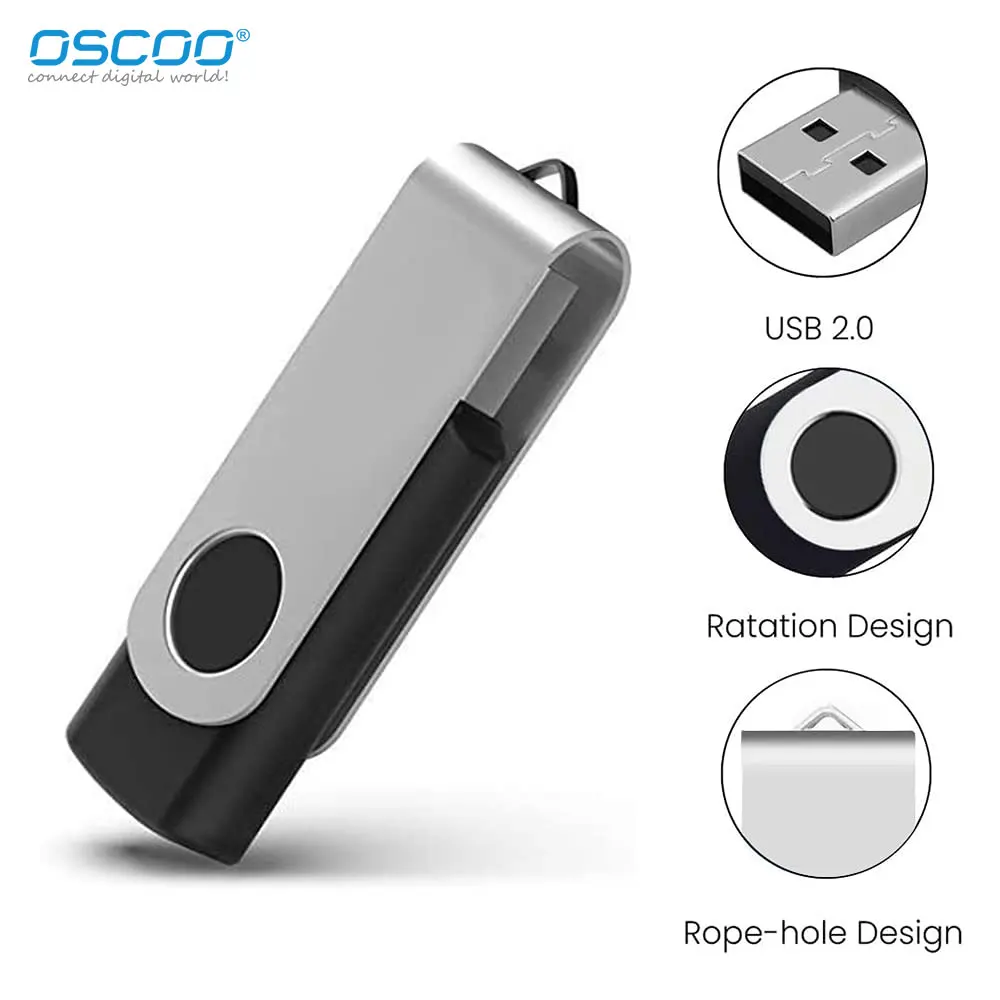 

USB 2.0 Flash Drive 8GB 16GB 32GB 64G Mini Pen Drive Memory Rotating Stick Storage Device U Disk For Computer TV Devices