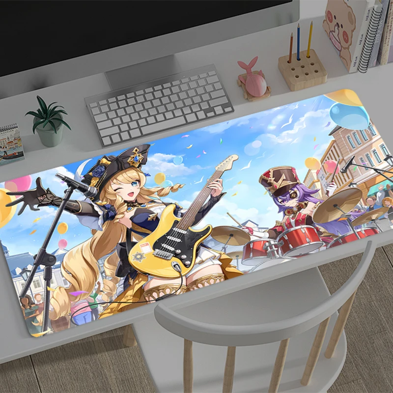 

Mousepad Genshin Impact Navia Office Computer Desk Mat Keyboard Mouse Pad Laptop Cushion Large Non-slip Deskpad PC game Mousepad