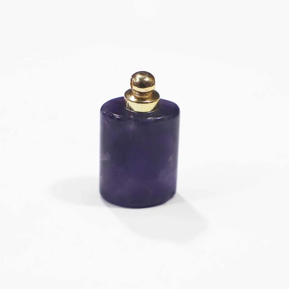 Selling Natural Lapis Lazuli Amethyst Polygon Perfume Bottle Pendants Jewelry Making Fashion Necklaces Accessory Wholesale 2Pcs