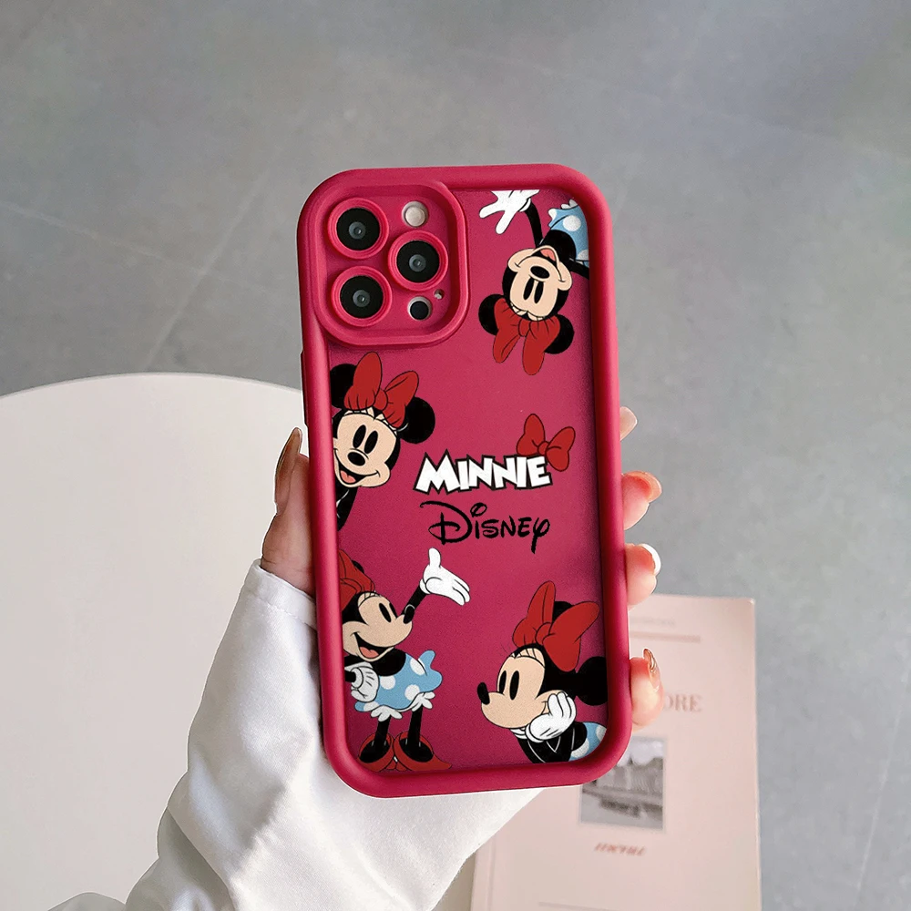 Disney Mickey Minnie Mouse Camera Protection Case For iPhone 15 14 13 12 11 Pro Max Mini XR XS X 7 8 Plus SE Soft TPU Back Cover