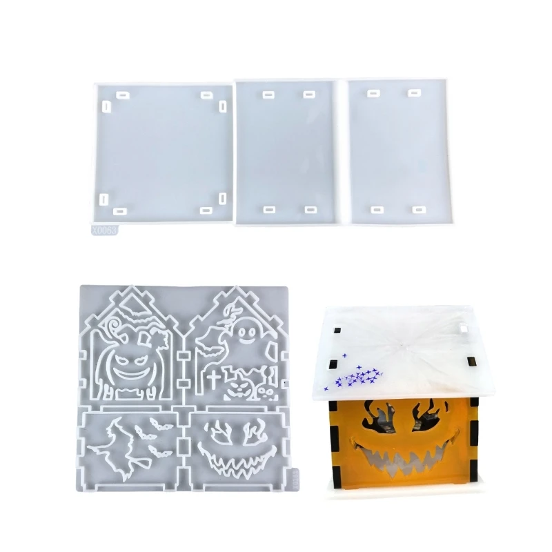 

Halloween Small House Ornament Mold Flexible Silicone Mold Jewelry Making Tool