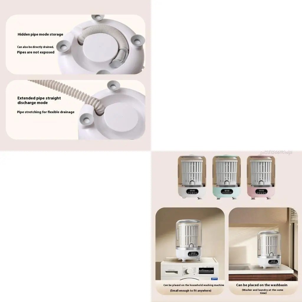 Mini lavatrice wireless portatile 27RB 3L per pulizia dei vestiti del bambino