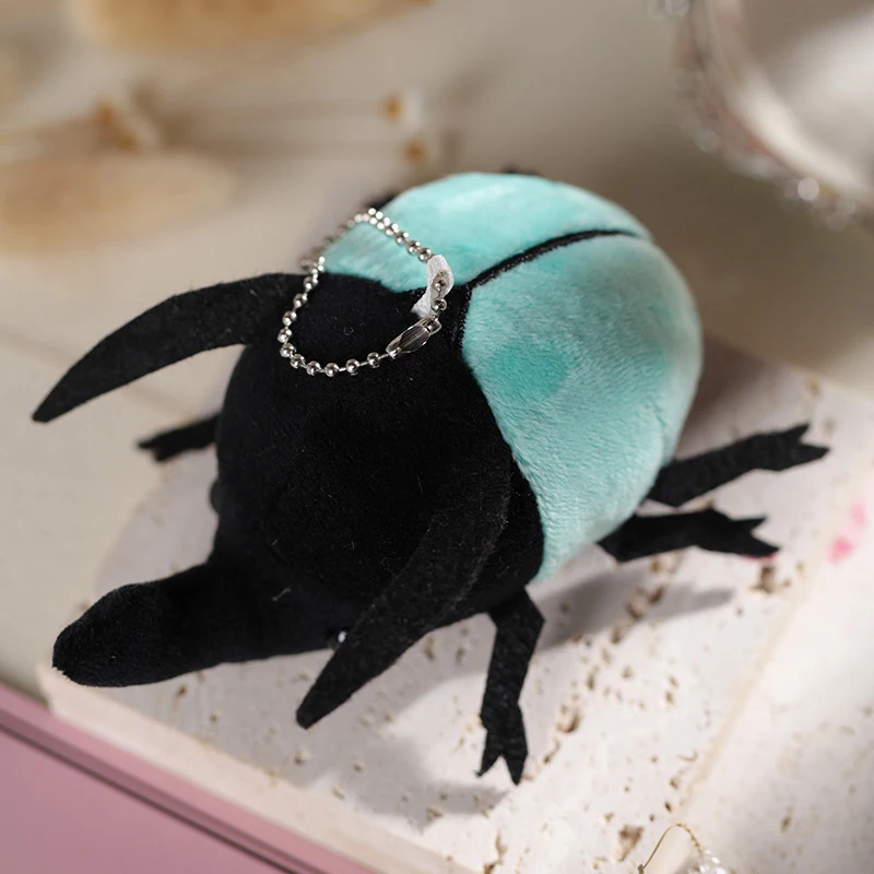 1PC 10cm Cute Cartoon Insect Beetle Doll Plush Doll Keychain Insect Bag Pendant Send Friends Birthday Christmas Gift