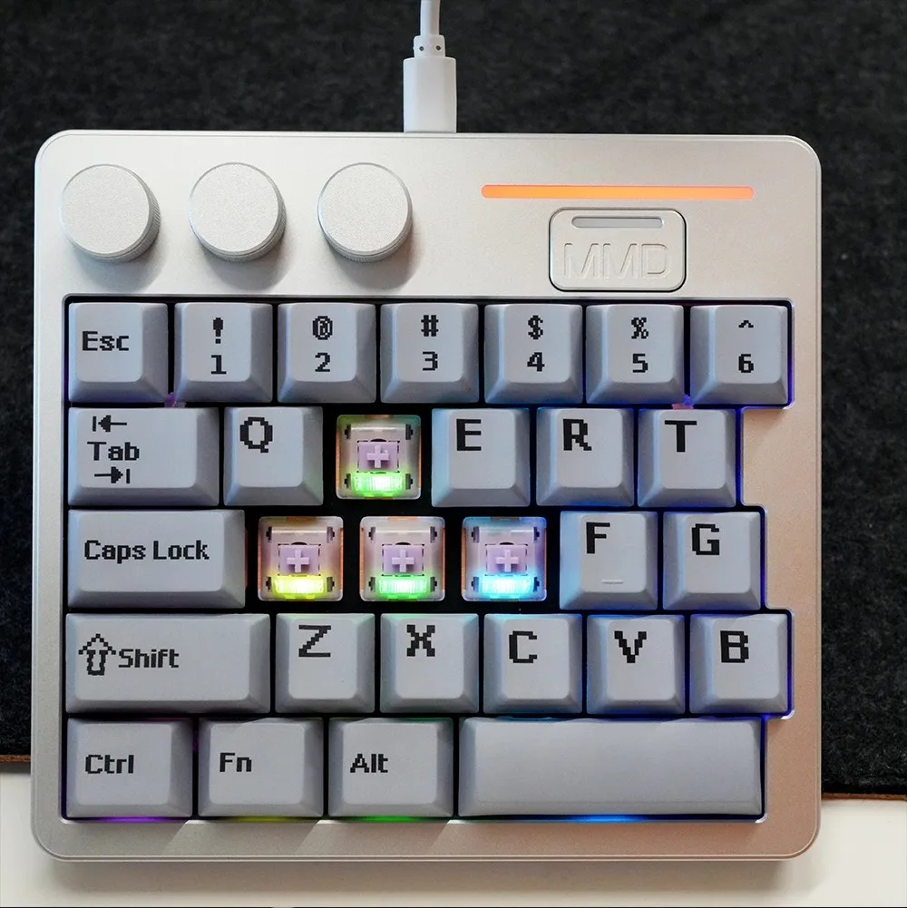 

MMD KM-29 Single-Mobile Mechanical Keyboard 3mode Wireless Bluetooth Aluminum Alloy Custom VIA Hot-swap RGB Designer Keyboard