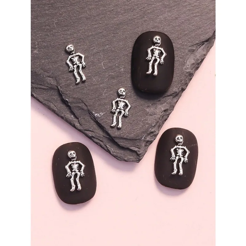 20Pcs Vintage Punk Halloween Nail Charms Ghost Vampire Skull Decor  American Style Ornaments for Holiday DIY Salon Nail Art