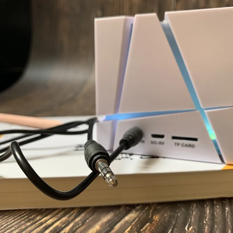 Ai cubo mágico bluetooth alto-falante inteligente rgb luz brinquedo com baixo haste educação caixa de música para crianças mini tecnologia sem fio aprendizagem presente