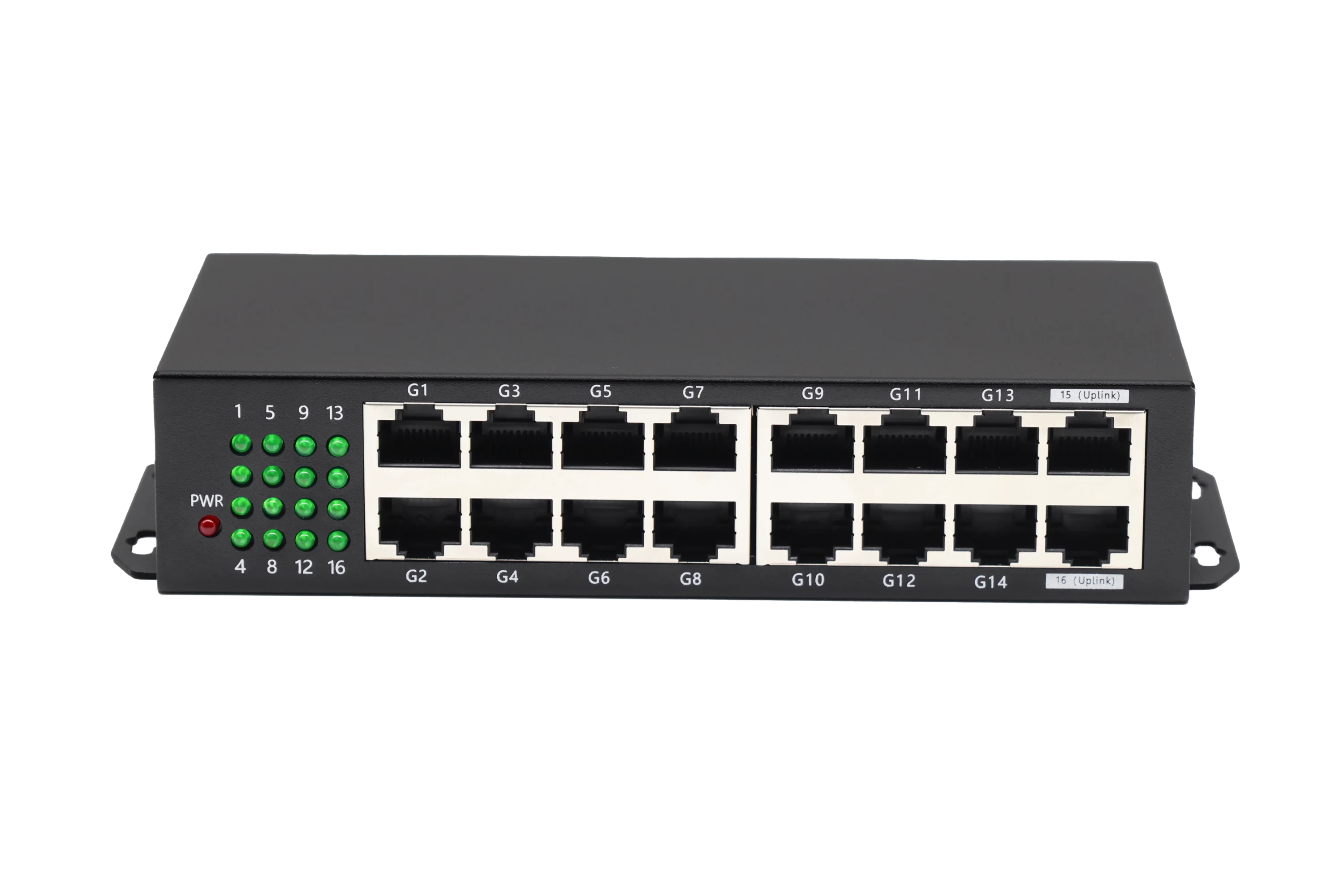 OEM ODM Full Gigabit 16 Ports Un-managed Switch Desktop Wall Mount Installation 16 10/100/1000M RJ45 Ethernet Switch