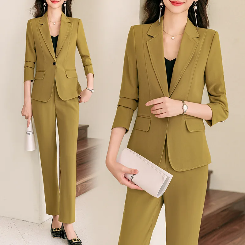 Women's Suit Jacket Autumn2024New Temperament Goddess Style Business Clothing Work Clothes High-Grade Suit Suit