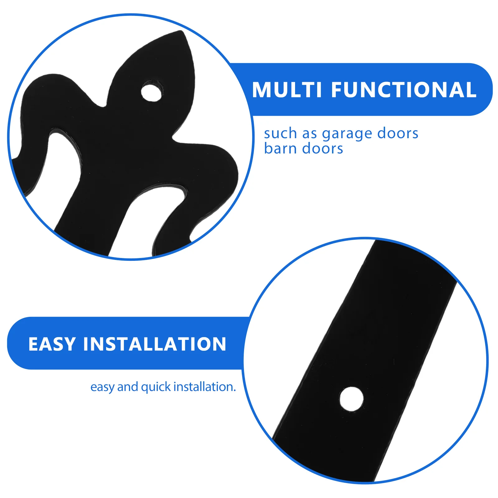 Decorative Door Hinges Screen Small Rising Butt Garage Black Detachable Shed Heavy Duty