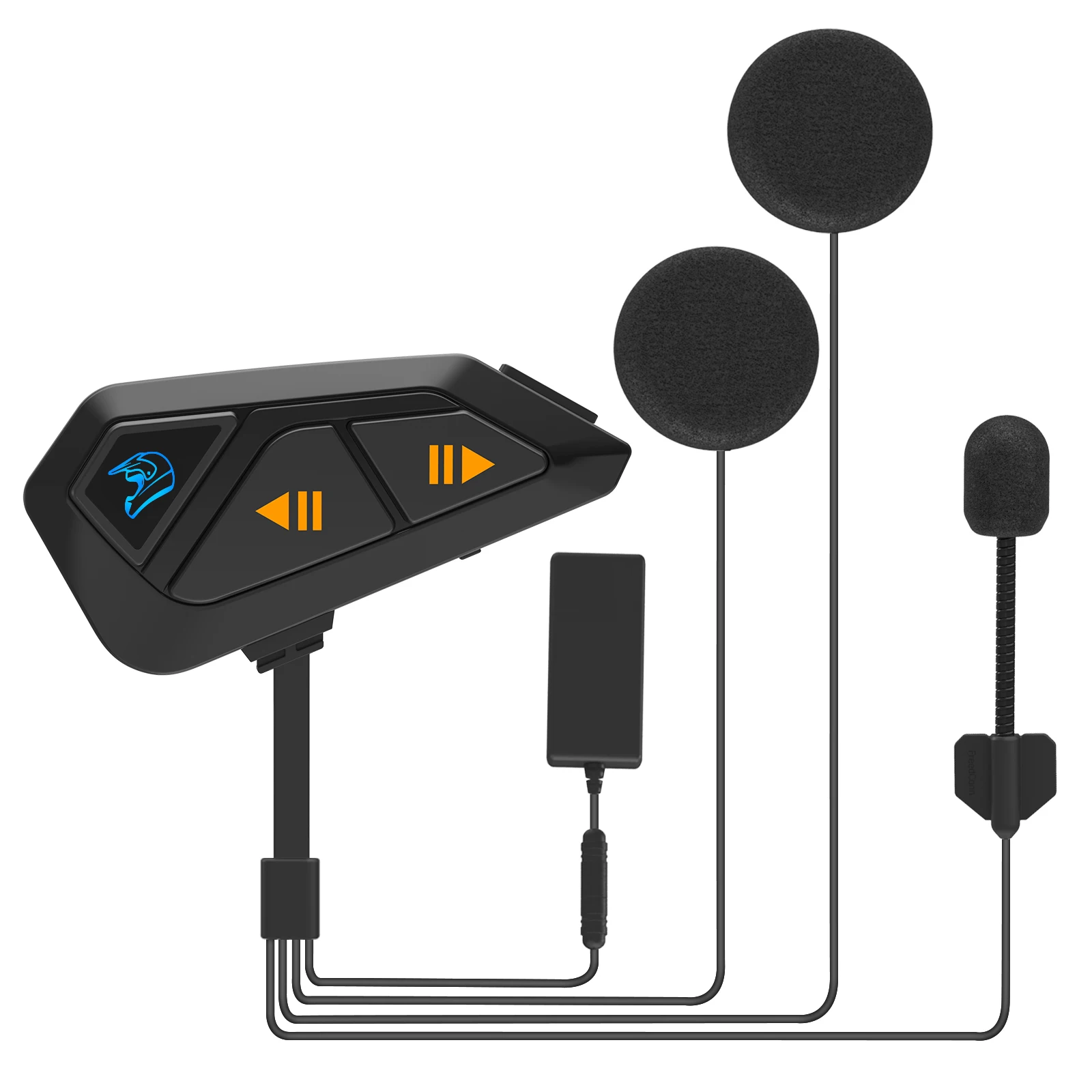 

FreedConn FG Helmet Bluetooth Headset Group Intercom Long Distance Talking Music Sharing with Any Brand Motorcycle Intercom