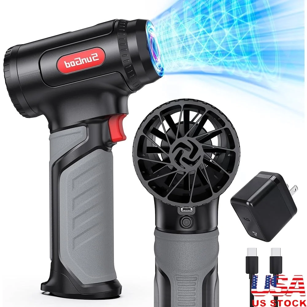 

Handheld Leaf Blower Battery Charger Car Drying Electric 1200G Instant Thrust 45m/s High Wind 4 Speed Portable Tool