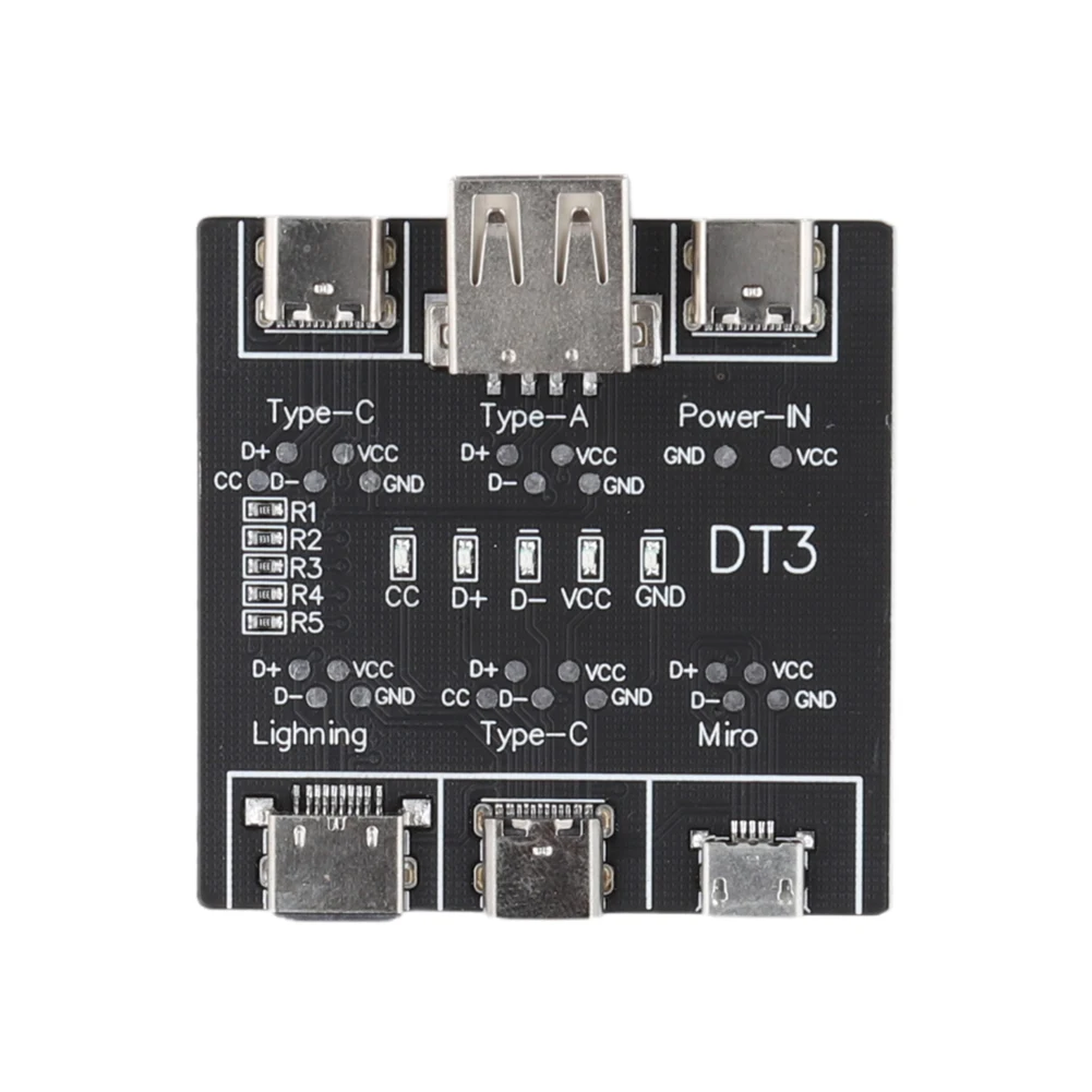 DT3 USB Cable Tester USB Type-C Data Cable Test PCB Board Data Cable On-Off Detection Board USB Cable Checker for iOS Android