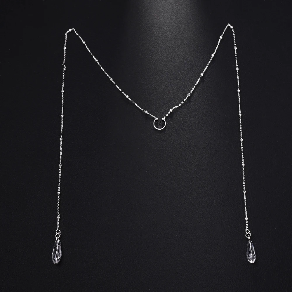 موضة كريستال قطرة الماء الوجه سلسلة الحجاب الرقص الشرقي اكسسوارات 2025 العرقية حفلة تنكرية الخرز المعدني قناع سلسلة حفلة للنساء #3