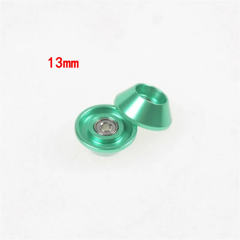 2Pcs 13mm/17mm/19mm UFO Conical Aluminum Guide Rollers 95497/95436/95597 Tapered Ball-race Roller for 1/32 Tamiya Mini 4WD Car