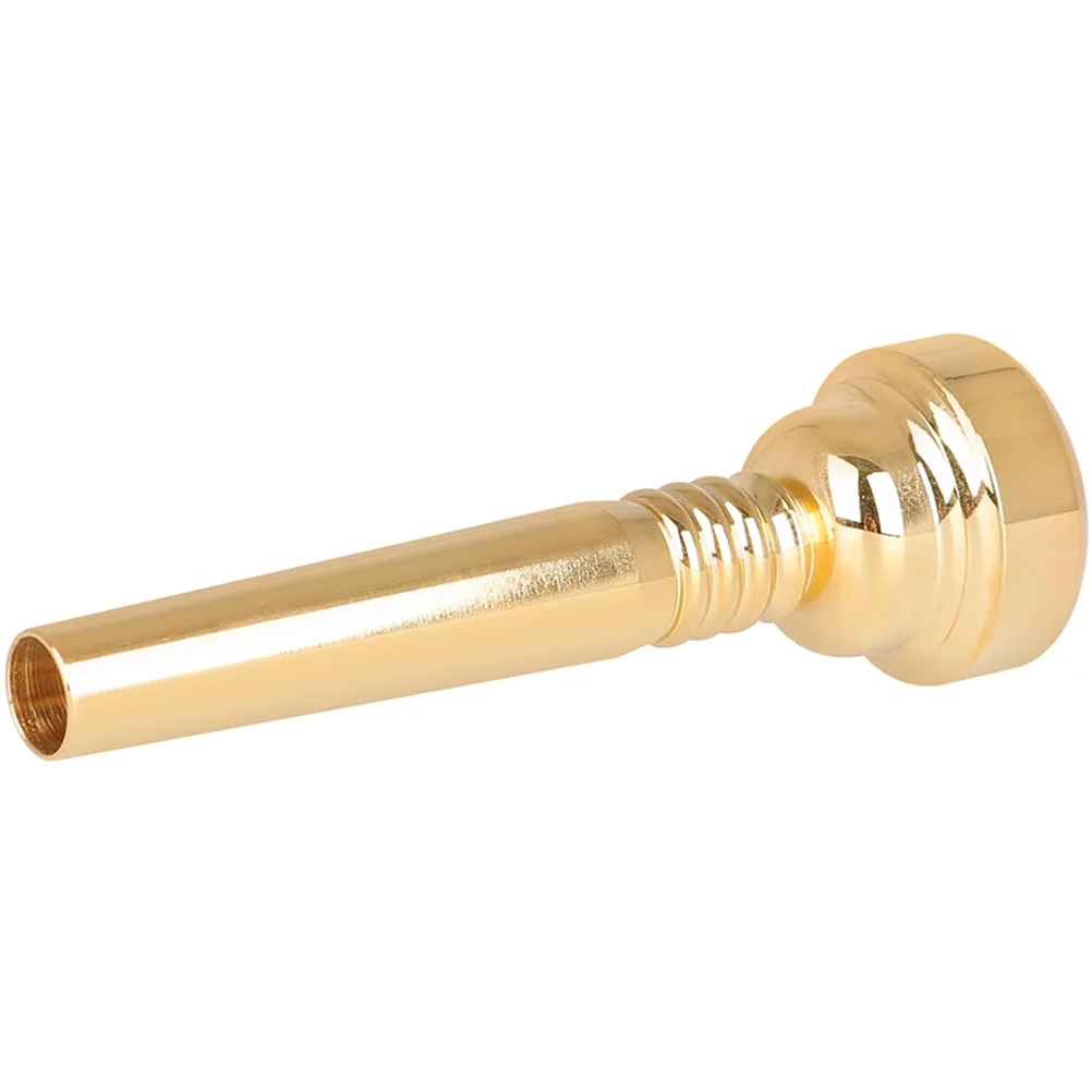 

17c Gold Plated Small Trumpet Mouthpiece Polished Brass Music Instrument Beginner Adult Student Mouthpiece