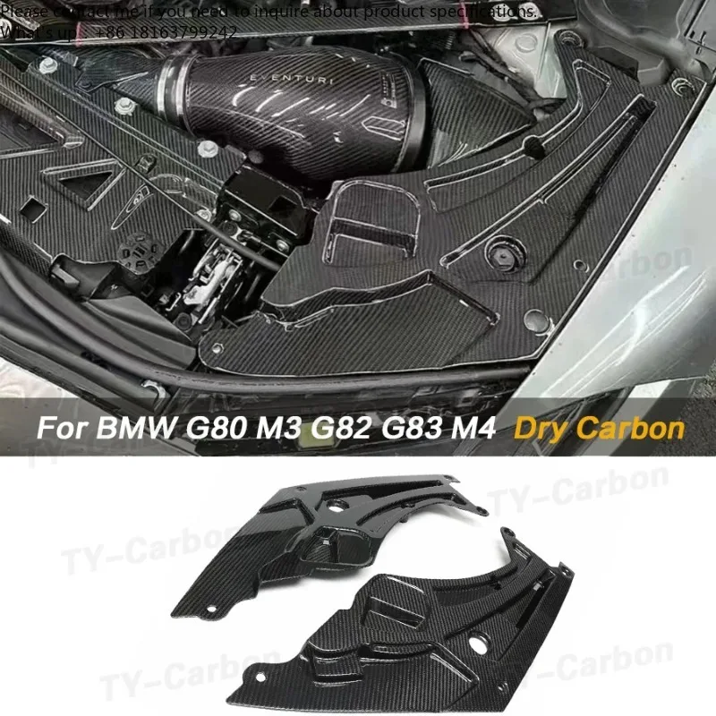 

Dry Carbon Fiber engine compartment Trim Cover For BMW M3 G80 G81 M4 G82 G83 2021-2024 Tuning Parts Bodikit Lamp Eyebrow Cover