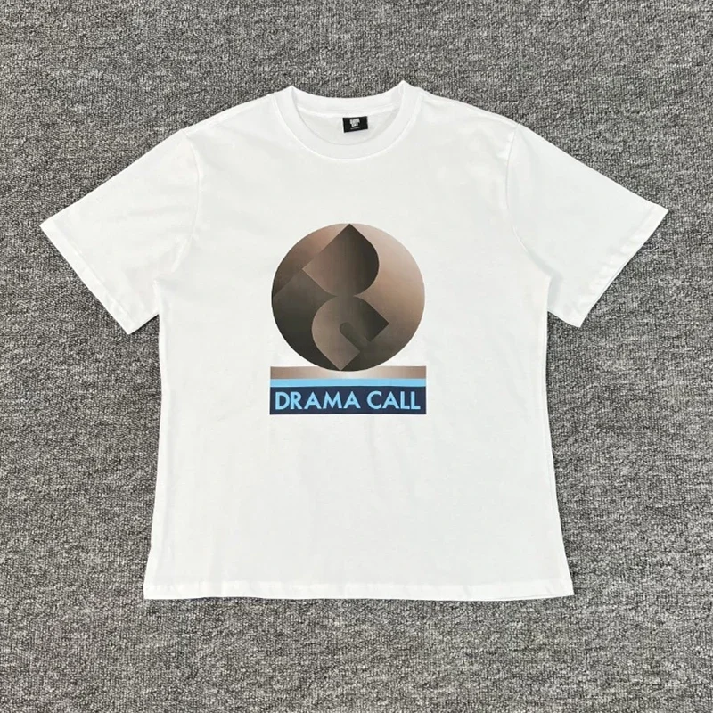 New Drama Call Logo T Shirt Men Women 1:1 High Quality Geometric Solid Pattern T-shirt Top Tees