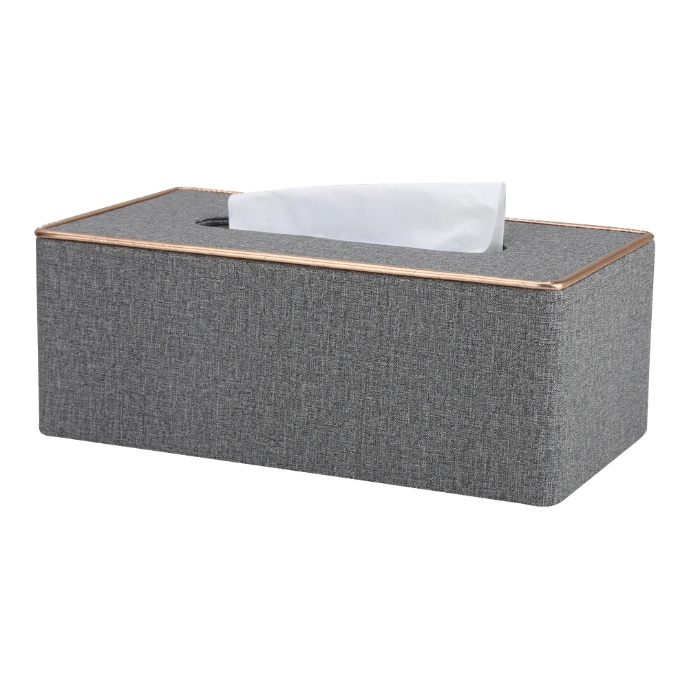 

New Gold Rim Tissue Boxes Cover Wooden Napkin Towel Box Tissue Holder Marble Desktop Towel Dispenser Organizer Case