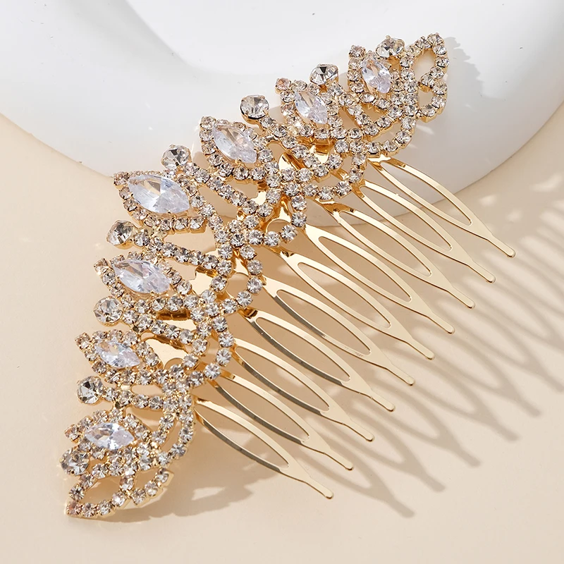 Fashion Bridal Wedding Rhinestone Crystal Bride Hair Comb Headpiece Ornaments Bridal Hair Comb Accessories