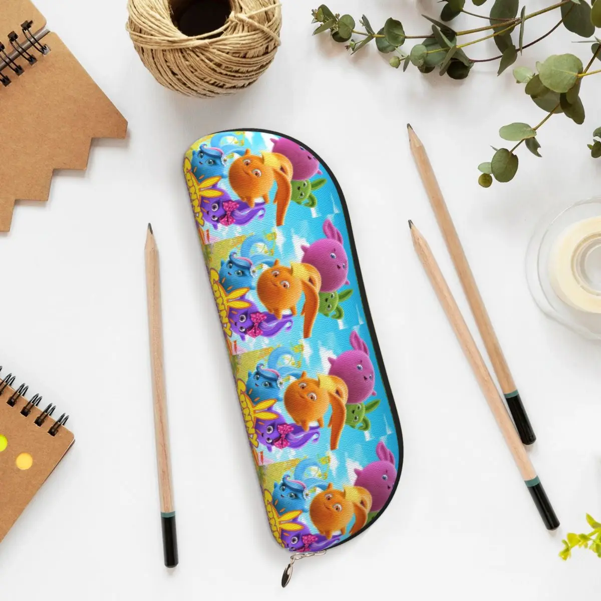 써니 버니즈 애니메이션 만화 연필 케이스 펜 홀더 수납 문구 용품 대용량 펜 박스 필통 남아 여아 학생용