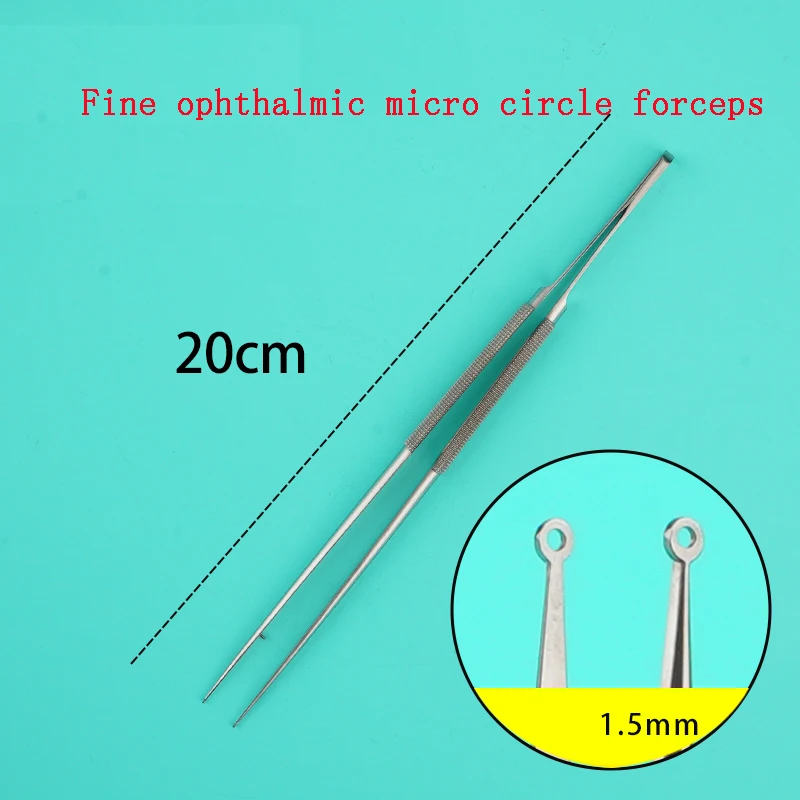 

Fine stainless steel micro ring forceps for plastic surgery, non-invasive clamping of tissue, nerve and brain surgical instrumen