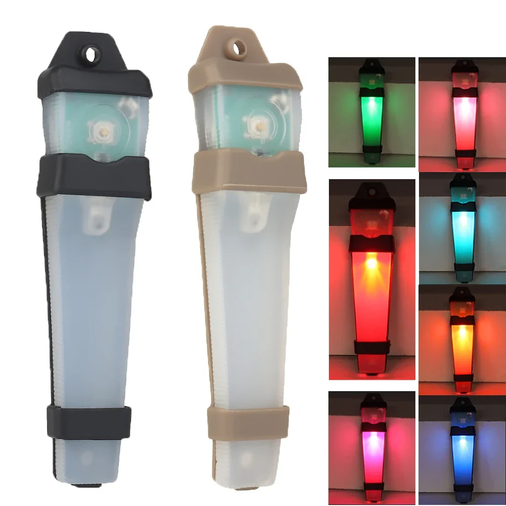 Lámpara LED táctica para casco – 7 colores intermitentes - imagen 3