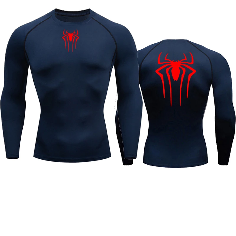Sun Protection Sports Second Skin Running T-Shirt Men's Fitness Rashgarda MMA Long Sleeves Compression Shirt Workout Clothing image 5