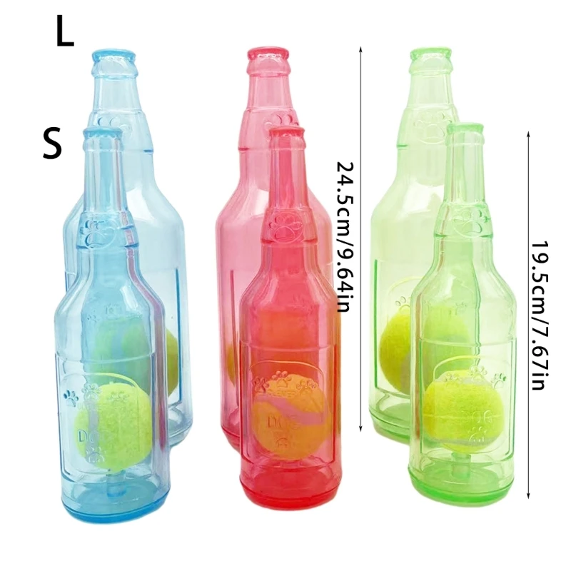 Botella vino para perros, juguete para masticar, tenis, limpieza dientes, desalienta comportamiento destructivo