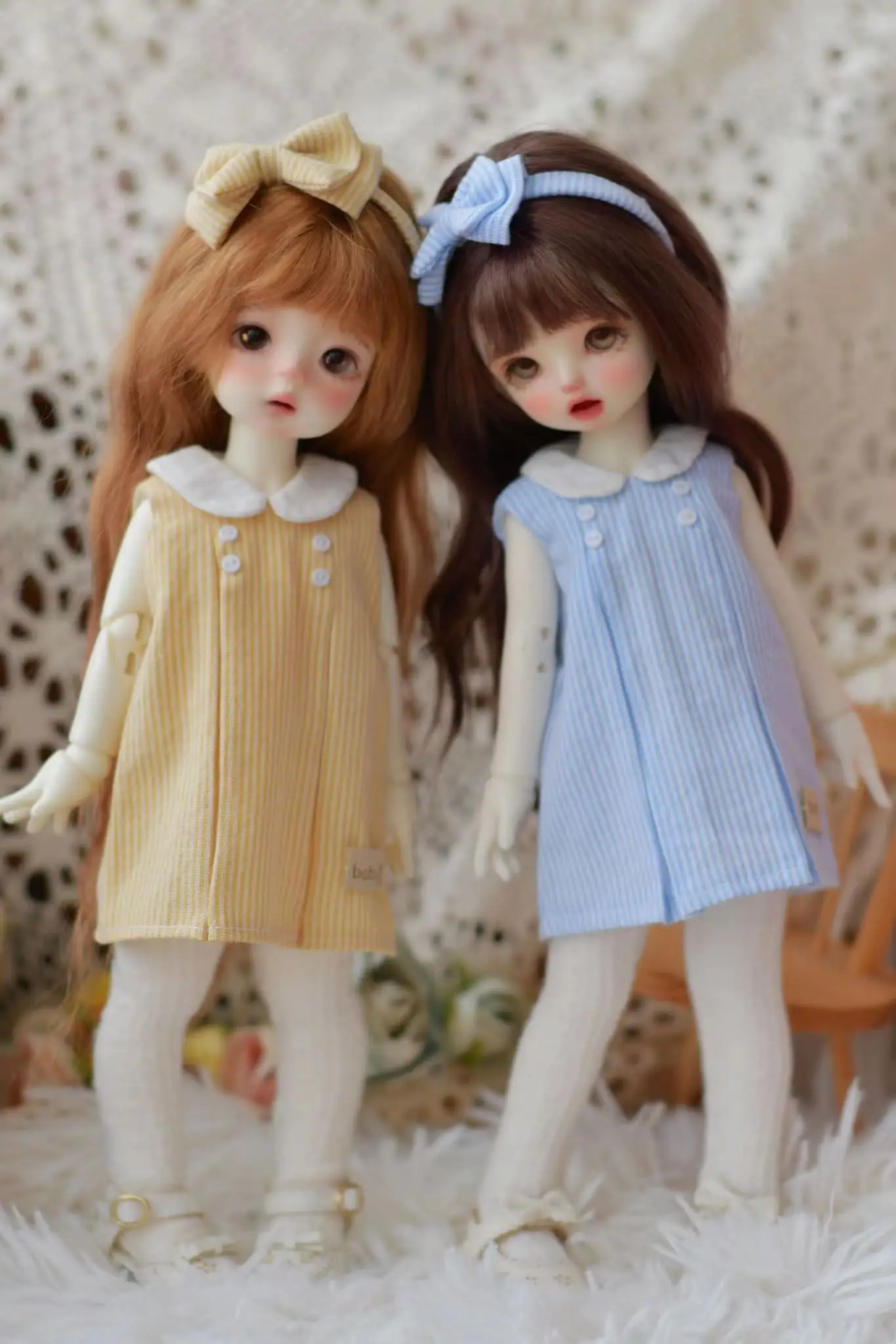 BJD doll clothes suitable for 1/6 size cute cardigan sundress suit BJD doll clothes 1/6 doll accessories (4 points)