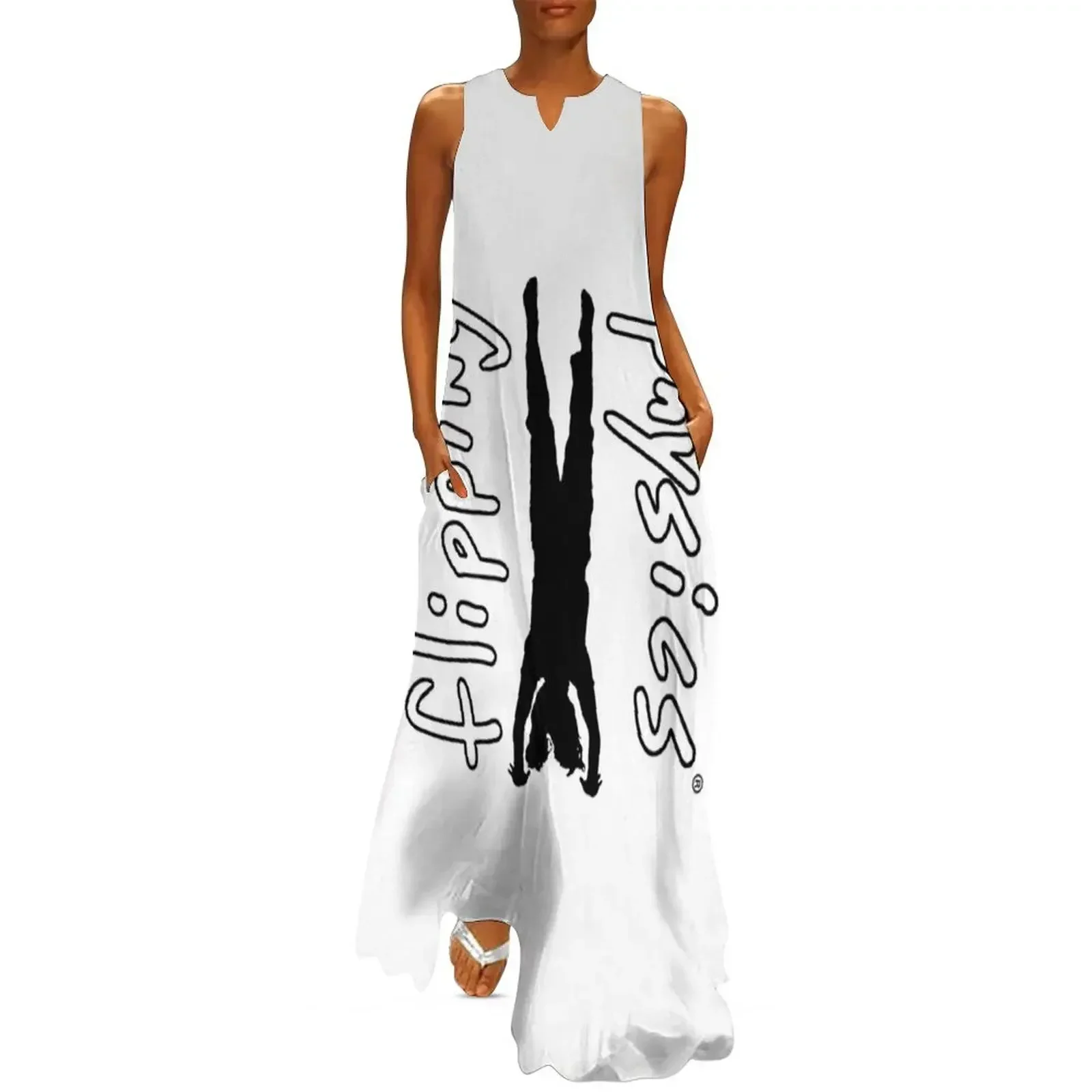 

Flipping Physics Logo - Black Long Dress Women long dress Female dress elegant party for women 2025 for woman