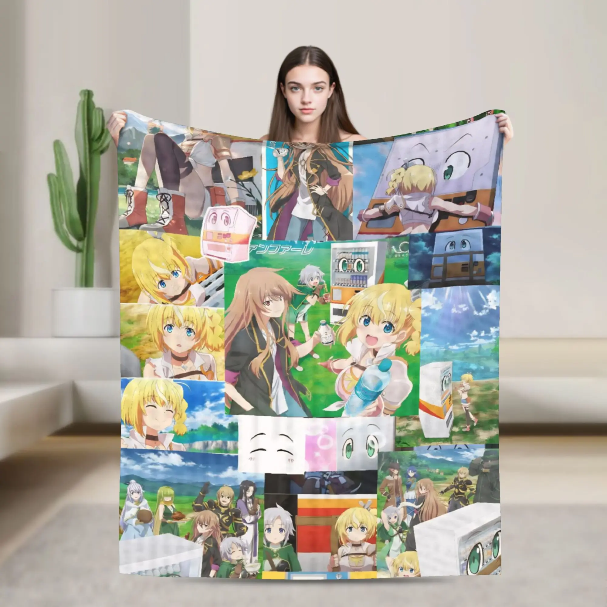 Super Soft Reborn As A Vending Machine Blanket Premium Flannel Fleece Lightweight Bed Blanket Cozy Plush Blankets All Season Use