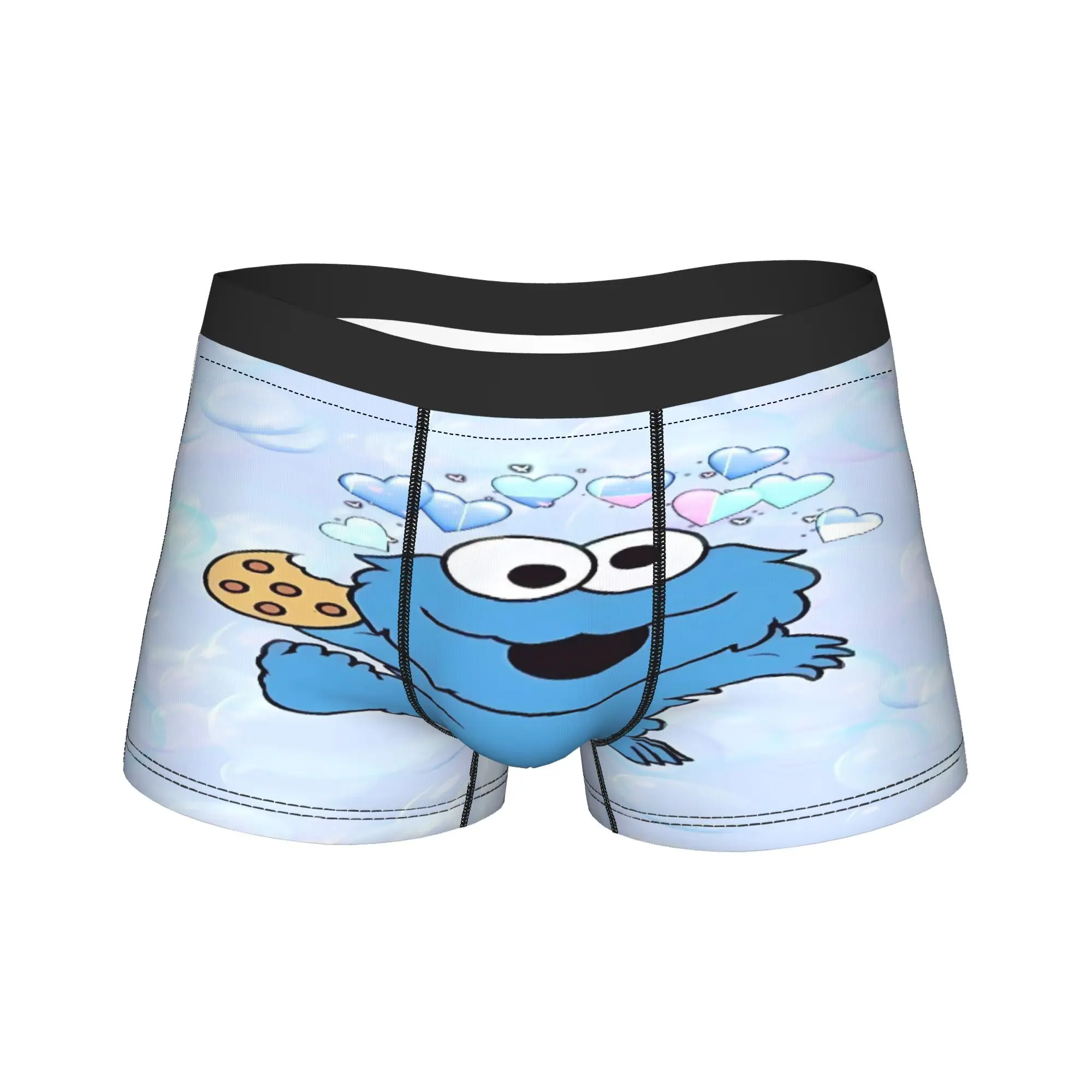 Sesames Streets Underwear  Male Shorts Briefs Funny Trunk High Quality Customs Oversize Panties