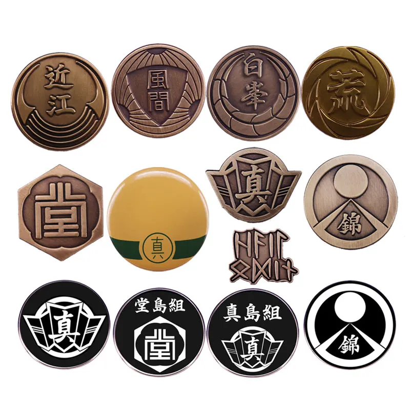 Metal Creative Chinese Character Badge Personalized Action-adventure Game Cartoon Brooch Clothes Backpack Bag Pin Accessories