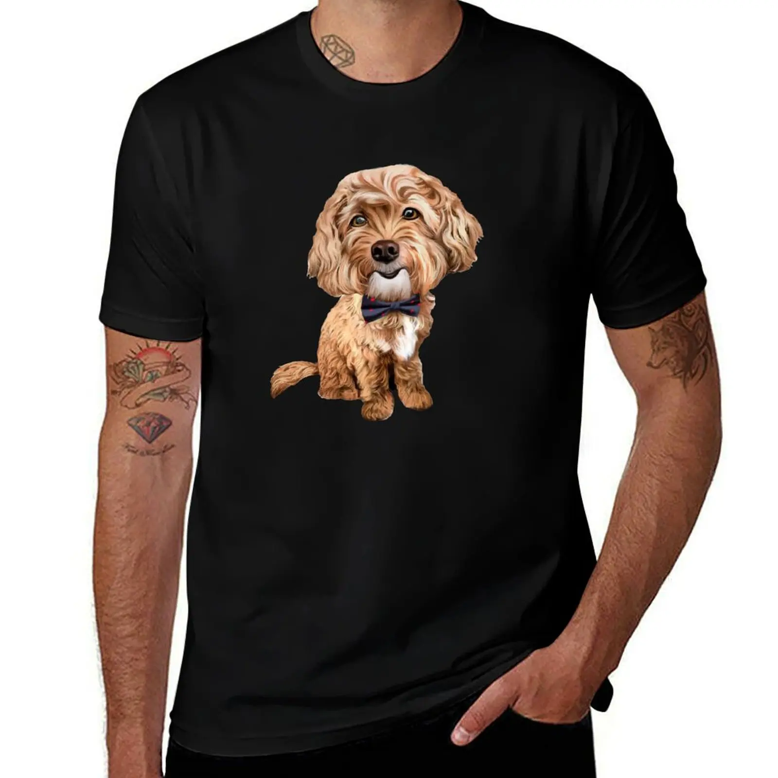 Cavapoo Cavoodle Bow Tie T-Shirt cute clothes new edition shirts graphic blue archive plain white t shirts men