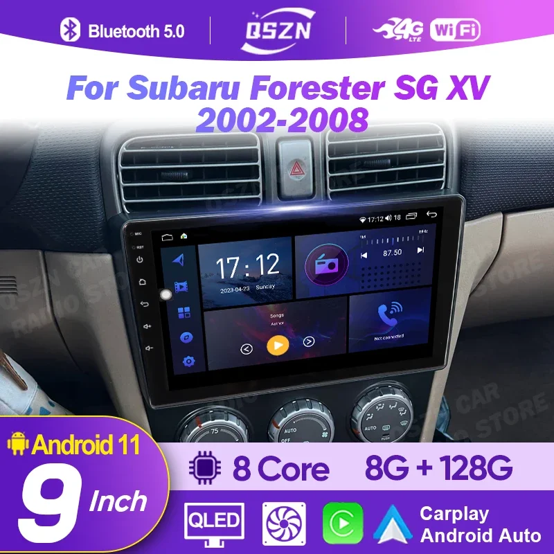 

Android 12 Auto For Subaru Forester SG XV 2002 - 2008 Car Radio Autoradio Multimedia Video Player Navigatie Carplay No 2Din DVD