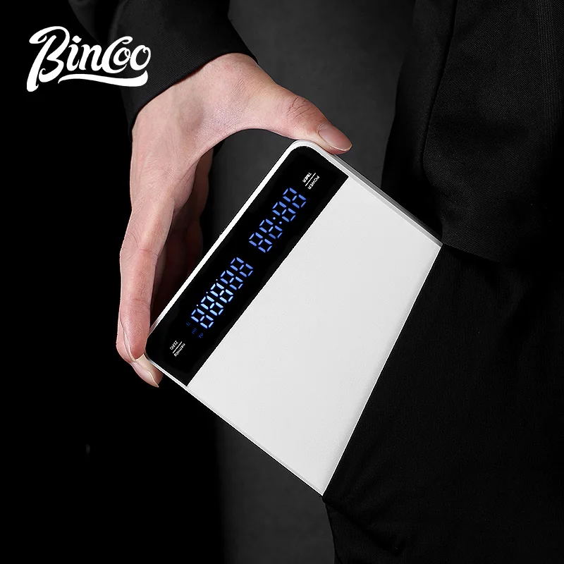 Bincoo-báscula de café profesional, báscula Digital para elaboración manual, sincronización automática, carga inteligente, cocina casera, horneado pequeño