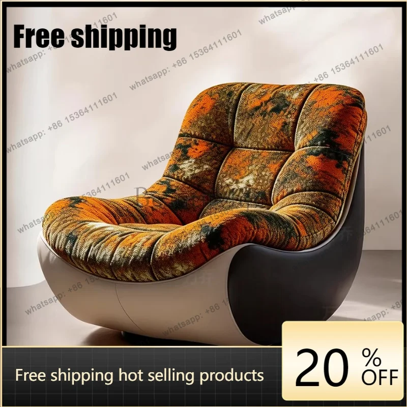 XX  Italian Lazy Sofa Rotating Balcony Designer Simple Fabric Leisure Chair